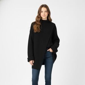 Athleta Black Turtleneck Sweater size S